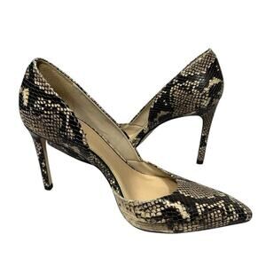 Gianni Bini Snake Print Leather d’Orsay Stiletto pumps / Size-9 M